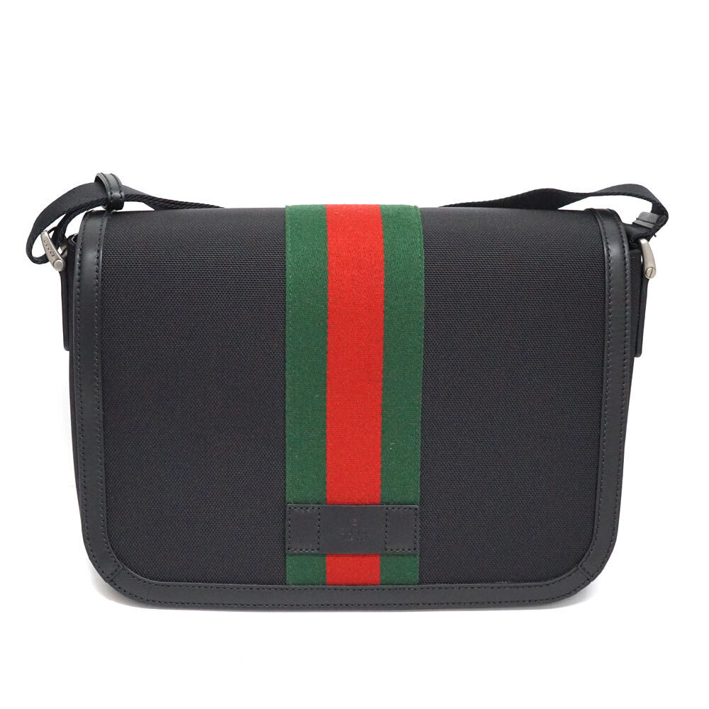 Gucci Techno Canvas Web messenger bag signature web Black